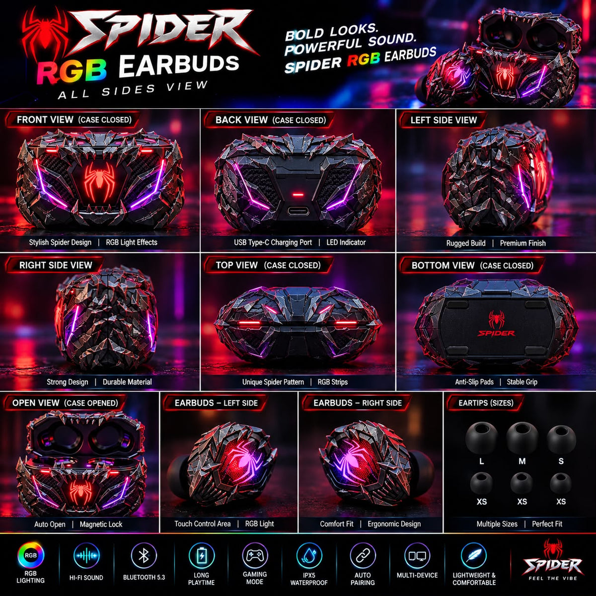 SPIDER RGB EARBUDS
