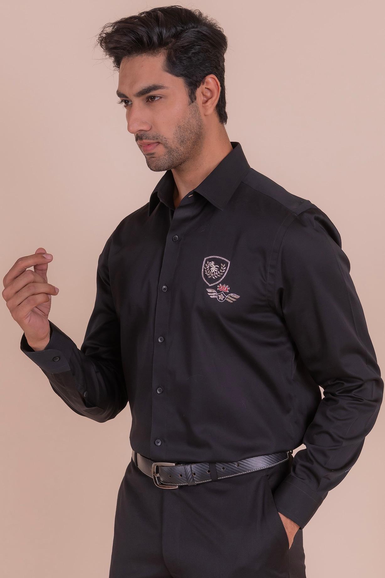 Premium Personalized Cotton Shirt | Custom Name Embroidery | Casual & Formal Wear