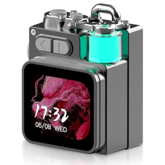 Portable Small Bluetooth Speaker with Touch Screen/HD Sound/LED Lights/Wireless Stereo Pairing/BT5.4, All In One Wireless Mini Speaker for Outdoor/Travel/Home/Shower/Party/Beach/Camping/Hiking