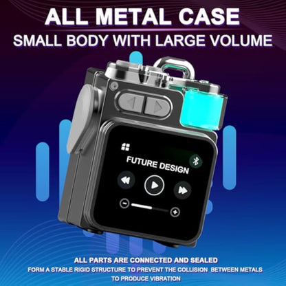 Portable Small Bluetooth Speaker with Touch Screen/HD Sound/LED Lights/Wireless Stereo Pairing/BT5.4, All In One Wireless Mini Speaker for Outdoor/Travel/Home/Shower/Party/Beach/Camping/Hiking