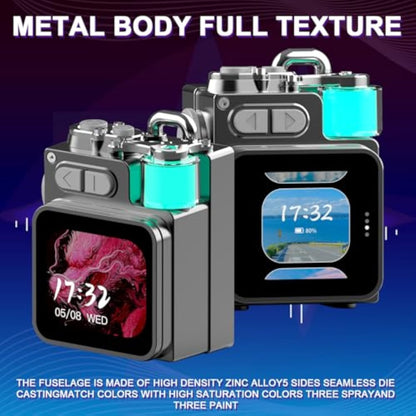 Portable Small Bluetooth Speaker with Touch Screen/HD Sound/LED Lights/Wireless Stereo Pairing/BT5.4, All In One Wireless Mini Speaker for Outdoor/Travel/Home/Shower/Party/Beach/Camping/Hiking