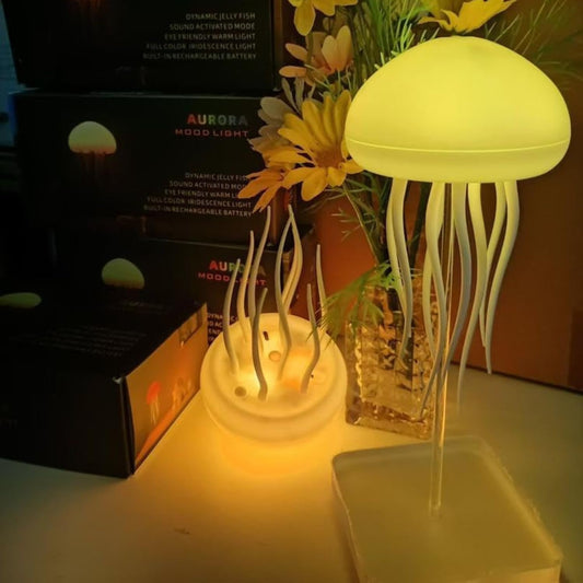 Jellyfish LED Night Light Lamp Color Changing Baby Room Decor Dancing Legs for Kids, Girls, Boys Ocean Lovers Aesthetic Ambient Rechargeable Light with Hanging Base,Birthday,Diwali Gift