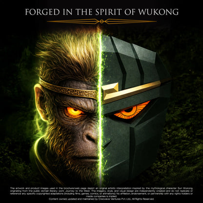 TRIGGR Wukong Gaming TWS with up to 35dB ANC, 4-mic AI ENC, Dual Pairing, 60H Playtime, Monkey-King Design and Latest BT v6.0
