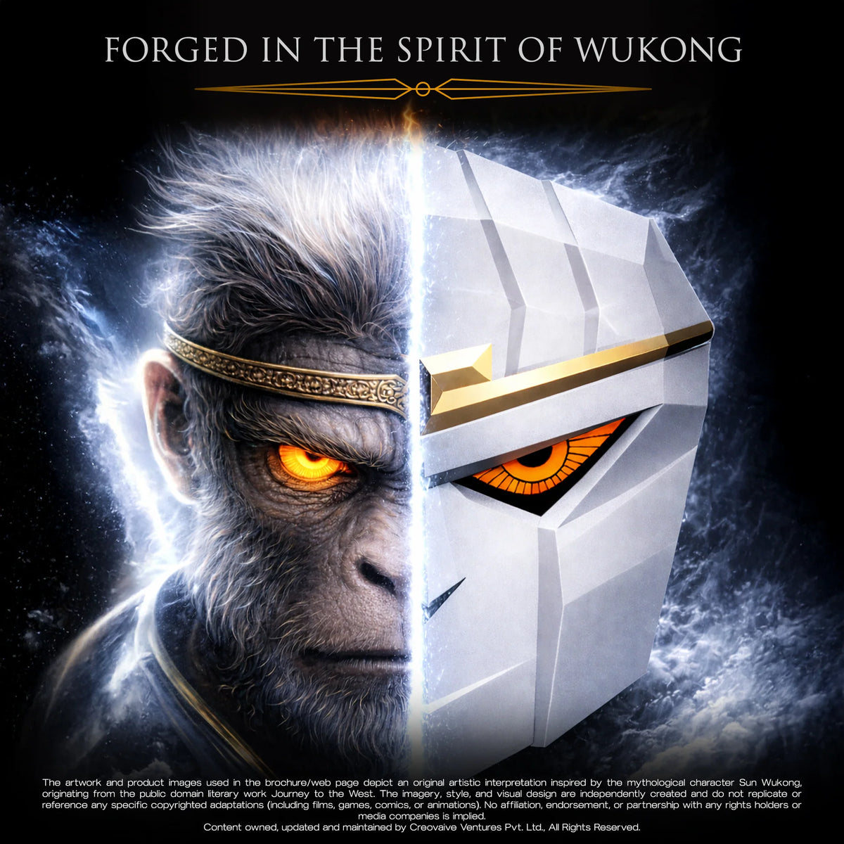 TRIGGR Wukong Gaming TWS with up to 35dB ANC, 4-mic AI ENC, Dual Pairing, 60H Playtime, Monkey-King Design and Latest BT v6.0