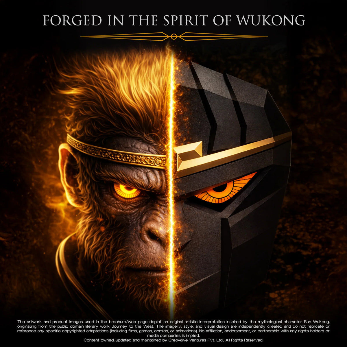TRIGGR Wukong Gaming TWS with up to 35dB ANC, 4-mic AI ENC, Dual Pairing, 60H Playtime, Monkey-King Design and Latest BT v6.0