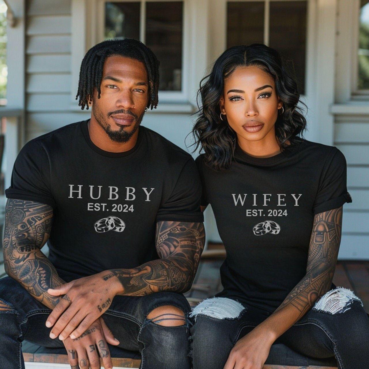 Personalized Couple T-Shirt Set | Custom Name & Photo Printed | Matching Couple Tees
