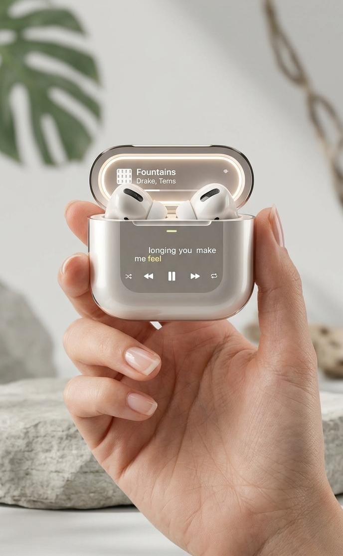Ominibuds Ultra — Dual Touch Screen Smart Case Earbuds with Built-In Speaker