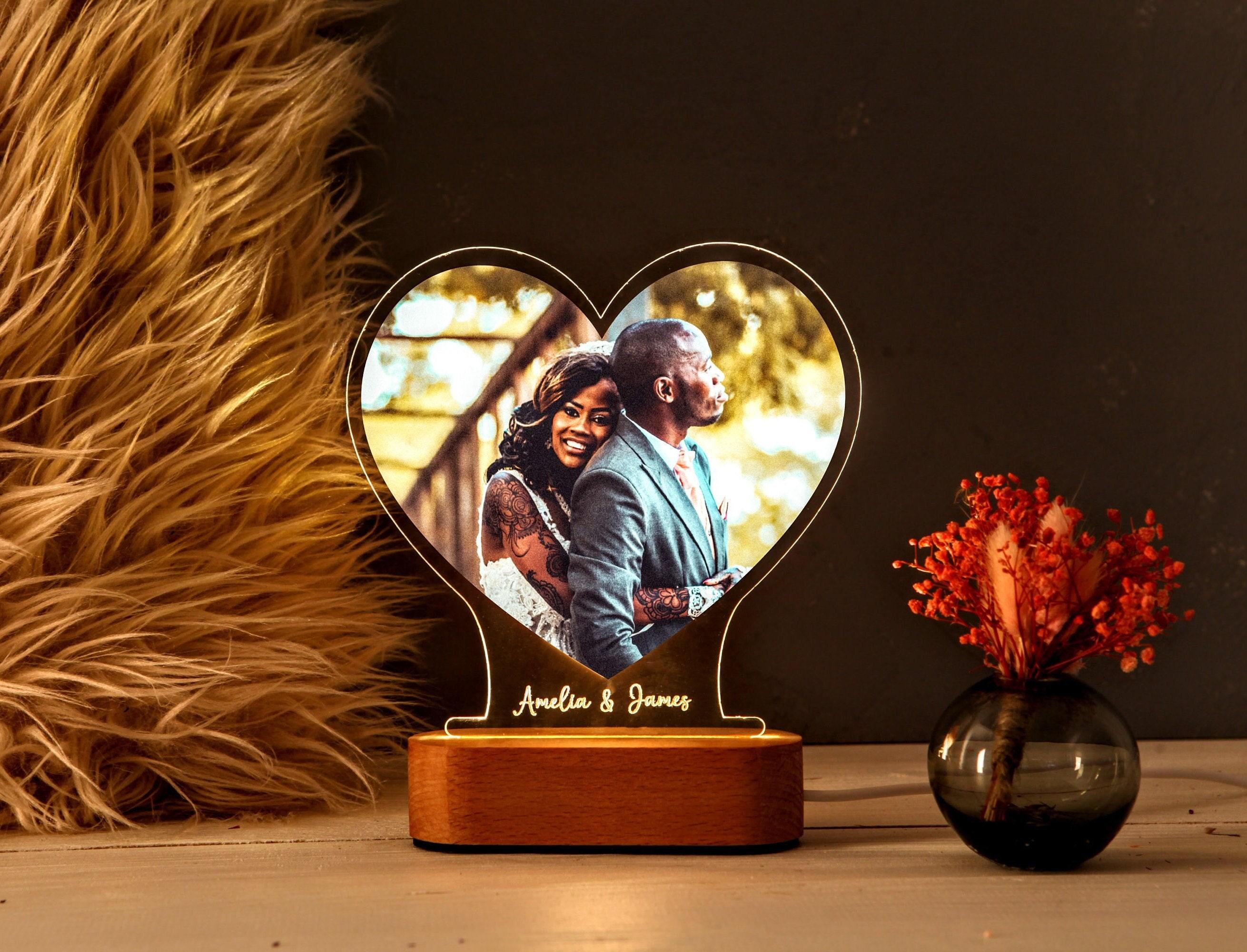 Personalized LED Acrylic Photo Lamp | Custom Photo Night Light | Anniversary & Birthday Gift