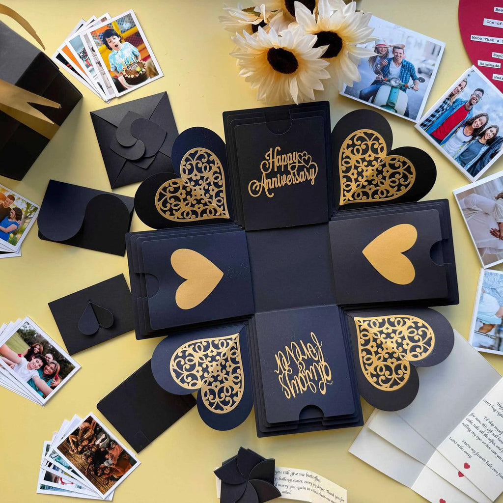 Personalized Explosion Gift Box | Handmade Photo Memory Box | Anniversary, Birthday & Valentine's Gift